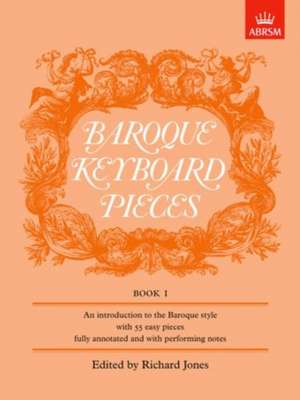 Baroque Keyboard Pieces, Book I (easy) de Richard Jones