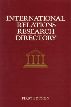 International Relations Research Directory de Europa Publications