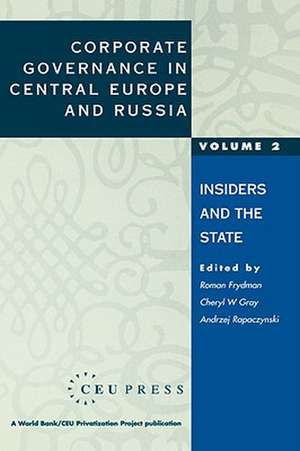 Corporate Governance in Central Europe and Russia de R Frydman