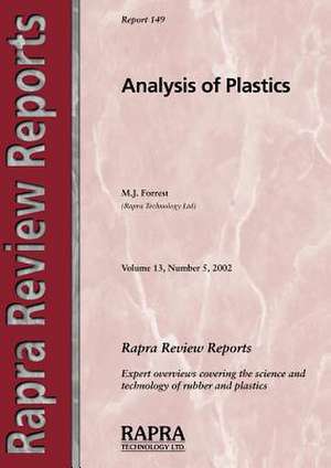 Analysis of Plastics de M. J. Forrest