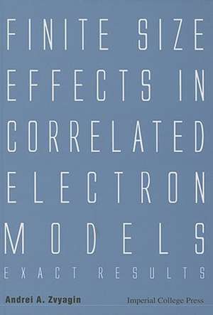 Finite Size Effects in Correlated Electron Models: Exact Results de Andrei A. Zvyagin