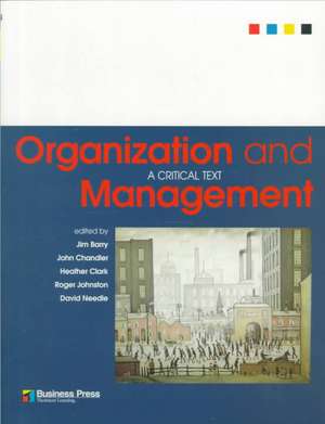 Organization and Management de John C. Chandler