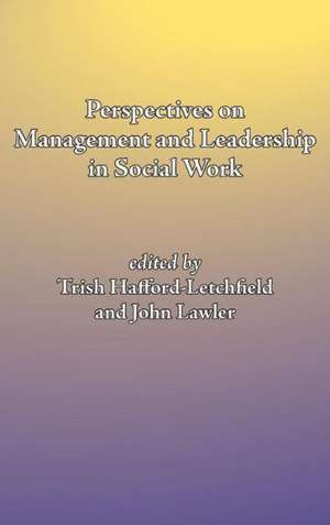 Perspectives on Management and Leadership in Social Work: A European Perspective de Trish Hafford-Letchfield