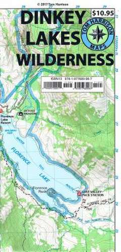 Dinkey Lakes Wilderness Trail Map de Tom Harrison