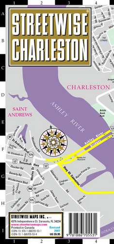 Streetwise Charleston Map - Laminated City Street Map of Charleston, South Carolina: Folding Pocket Size Travel Map de Streetwise Maps