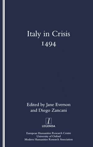 Italy in Crisis: 1494 de Jane E. Everson