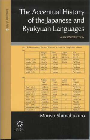 The Accentual History of the Japanese and Ryukyuan Languages: A Reconstruction de Moriyo Shimabukuro