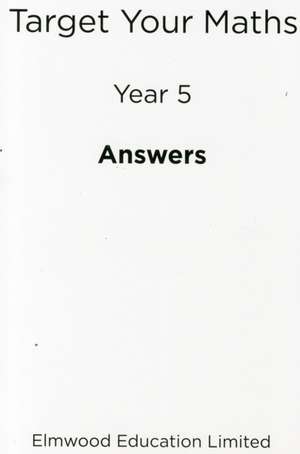 Target Your Maths Year 5 Answer Book de Stephen Pearce