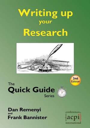 Writing up your Research de Dan Remenyi