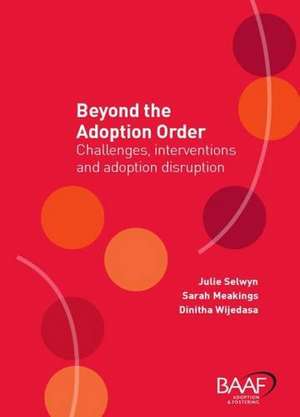 Beyond the Adoption Order: Challenges, Interventions and Adoption Disruptions de Julie Selwyn