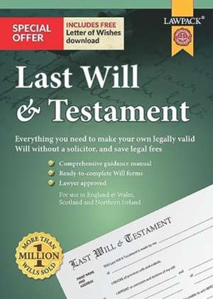 Last Will & Testament Kit de Lawpack