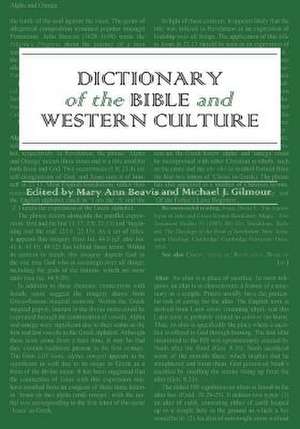 Dictionary of the Bible and Western Culture de Mary Ann Beavis