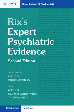 Rix's Expert Psychiatric Evidence de Keith Rix