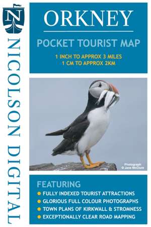 Nicolson Orkney Pocket Tourist Map de Val Fry