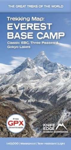 Everest Base Camp Trekking Map: Classic Ebc, Three Passes & Gokyo Lakes de Andrew Mccluggage