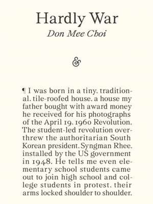 Hardly War de Don Mee Choi