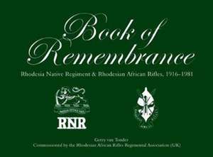 Van Tonder, G: Book of Remembrance de Gerry Van Tonder