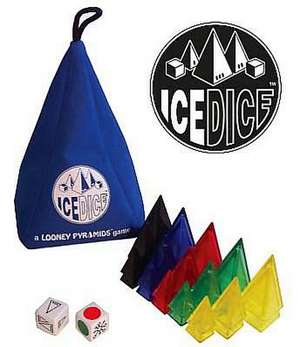 IceDice: A Looney Pyramids Game [With 2 Dice and 30 Pyramids, Rules for 2 Games, Bonus Board] de Looney Labs