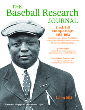 Baseball Research Journal (BRJ), Volume 42 #1 de Society for American Baseball Research (SABR)