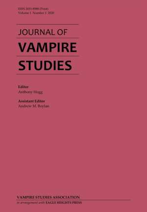 Journal of Vampire Studies de Andrew M. Boylan