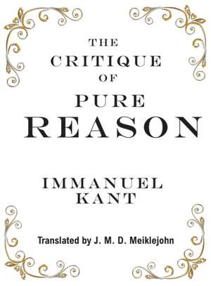 The Critique of Pure Reason de Immanuel Kant