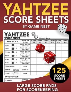 Yahtzee Score Sheets de Game Nest