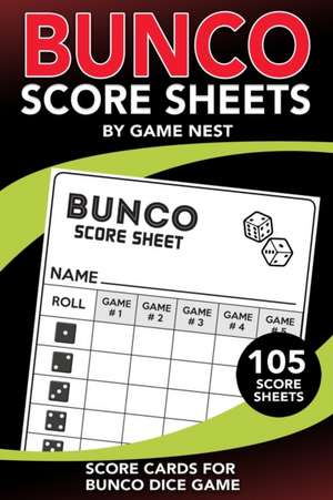 Bunco Score Sheets de Game Nest