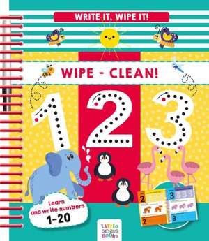 Write It, Wipe It! Wipe-Clean 123 de Little Genius Books