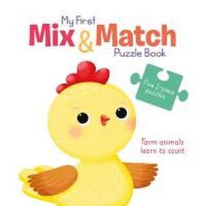 My First Mix & Match Puzzle Book Farm Animals Learn to Count de Little Genius Books