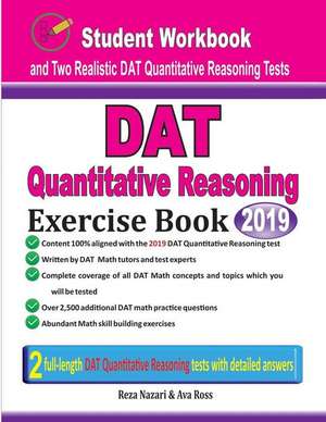 DAT Quantitative Reasoning Exercise Book de Reza Nazari