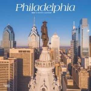 Philadelphia 2025 12 X 24 Inch Monthly Square Wall Calendar Plastic-Free de Browntrout