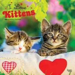 I Love Kittens 2025 12 X 24 Inch Monthly Square Wall Calendar Plastic-Free de Browntrout