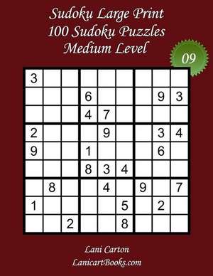 Sudoku Large Print - Medium Level - N9 de Lani Carton