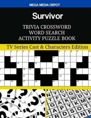 Survivor Trivia Crossword Word Search Activity Puzzle Book de Mega Media Depot