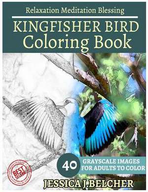 Kingfisher Bird Coloring Book for Adults Relaxation Meditation Blessing de Belcher, Jessica