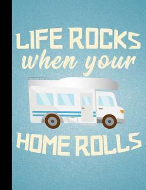 Life Rocks When Your Home Rolls, Nomads, Composition Book, 5x5 Quad Rule Graph Paper de Slo Treasures