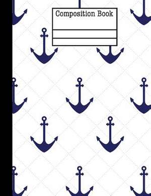 Anchor Nautical Composition Notebook - Graph Paper - 4x4 Quad Rule de Creations, Rengaw