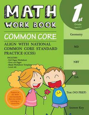 1st Grade Math Workbook Common Core Math de Biinyin Educate Workbook