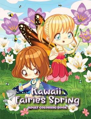 Kawaii Fairies Spring Adult Coloring Book