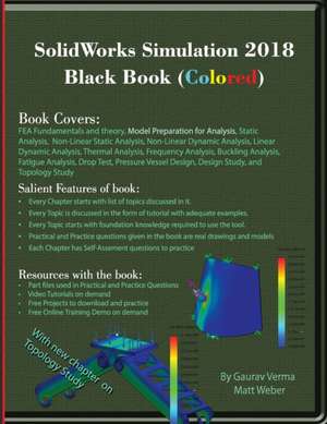 SolidWorks Simulation 2018 Black Book (Colored) de Gaurav Verma