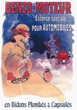 Carnet Blanc, Affiche Benzo Essence Automobiles de Jules Chéret