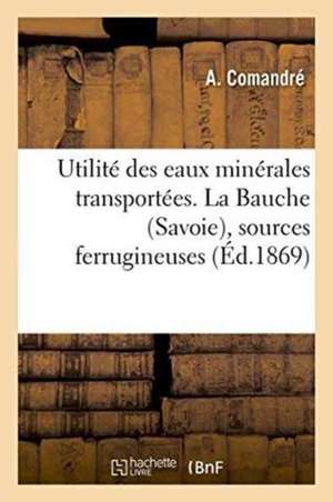 Utilité Des Eaux Minérales Transportées. La Bauche Savoie, Sources Ferrugineuses de A. Comandré