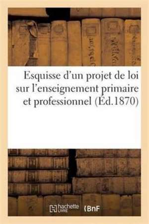 Esquisse d'Un Projet de Loi Sur l'Enseignement Primaire Et Professionnel de Sans Auteur