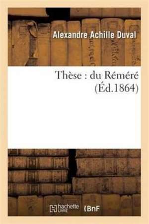 Thèse: Du Réméré de Duval