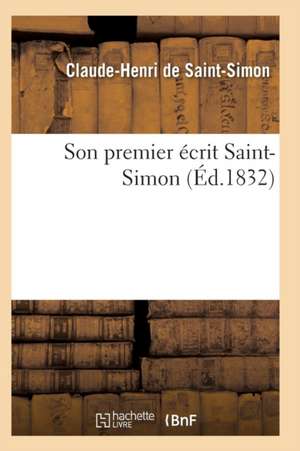 Son premier écrit de Claude-Henri De Saint-Simon
