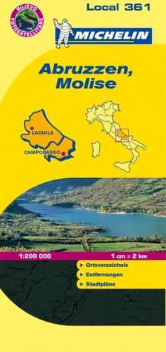 Michelin Lokalkarte Abruzzen und Molise 1 : 200 000