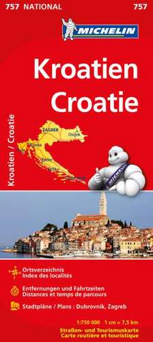 Kroatien 1 : 750 000 Nationalkarte