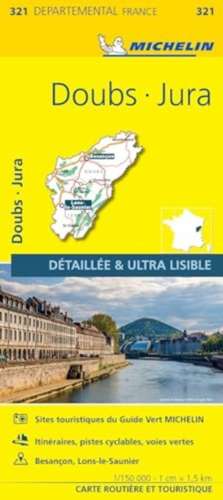 Doubs, Jura - Michelin Local Map 321 de Michelin