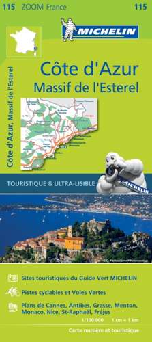 French Riviera, Esterel - Zoom Map 115 de Michelin