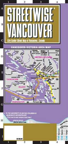 Streetwise Vancouver Map - Laminated City Center Street Map of Vancouver, Canada de Michelin